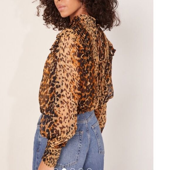 NWT Free People Roma Printed Ruffle Blouse - Picture 2 of 12